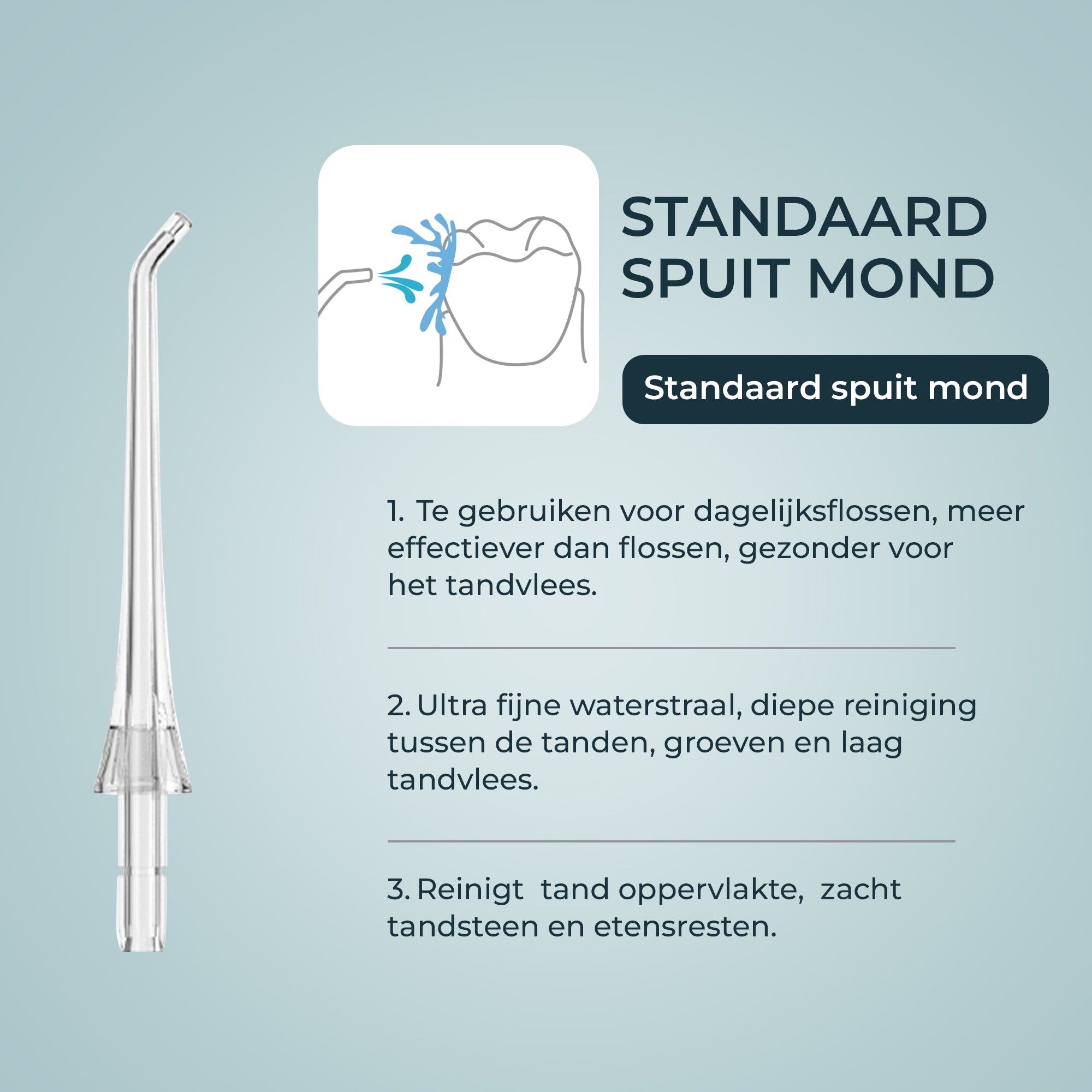 Waterflosser Opzetstukjes Dentect - Standaard
