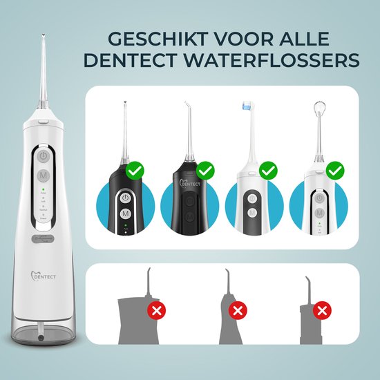 Waterflosser Opzetstukjes Dentect - Standaard