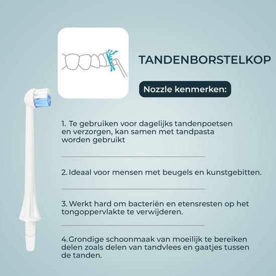 Waterflosser Opzetstukjes Dentect - 6 in 1
