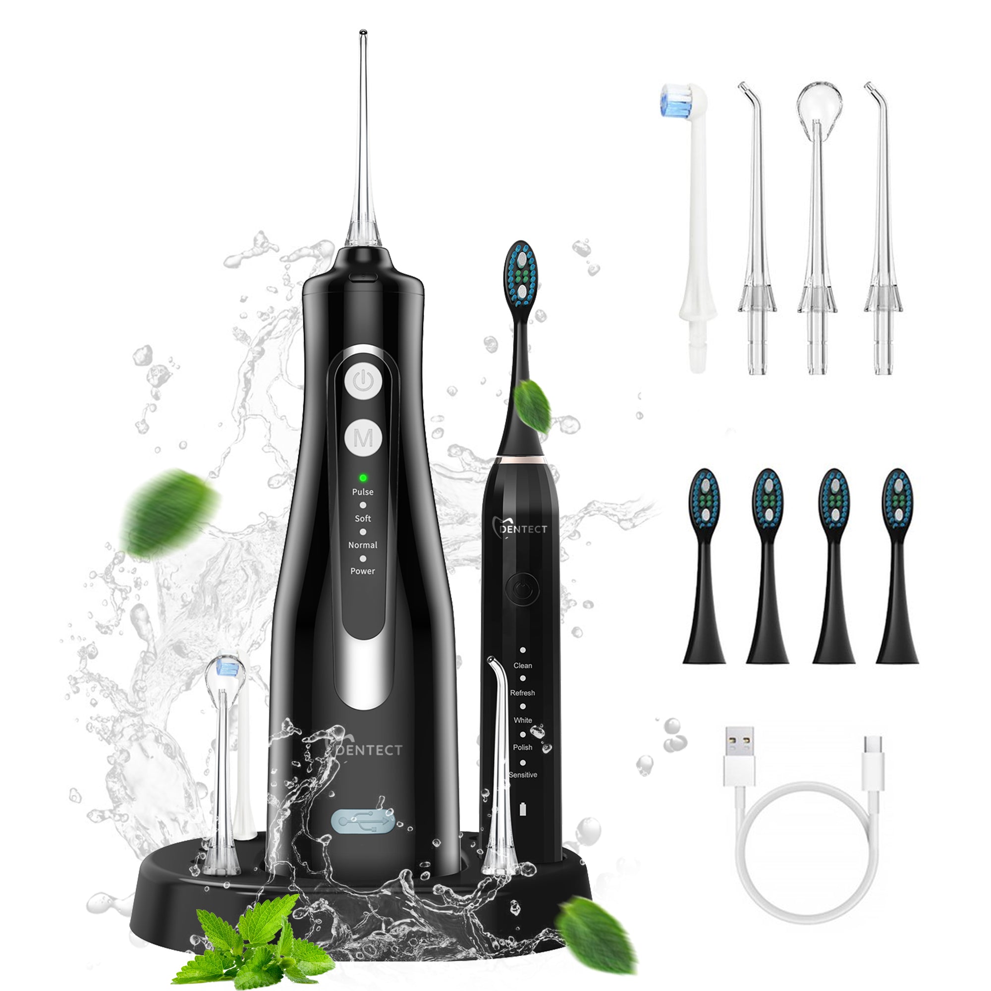 Dentect Waterflosser W500 Set - Inclusief Elektrische Tandenborstel