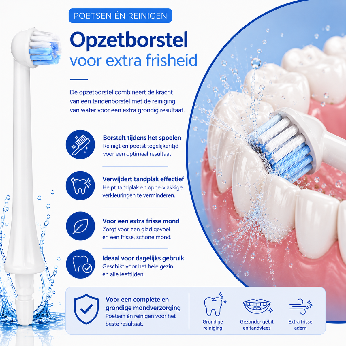 Waterflosser Opzetstukjes Dentect - 6 in 1