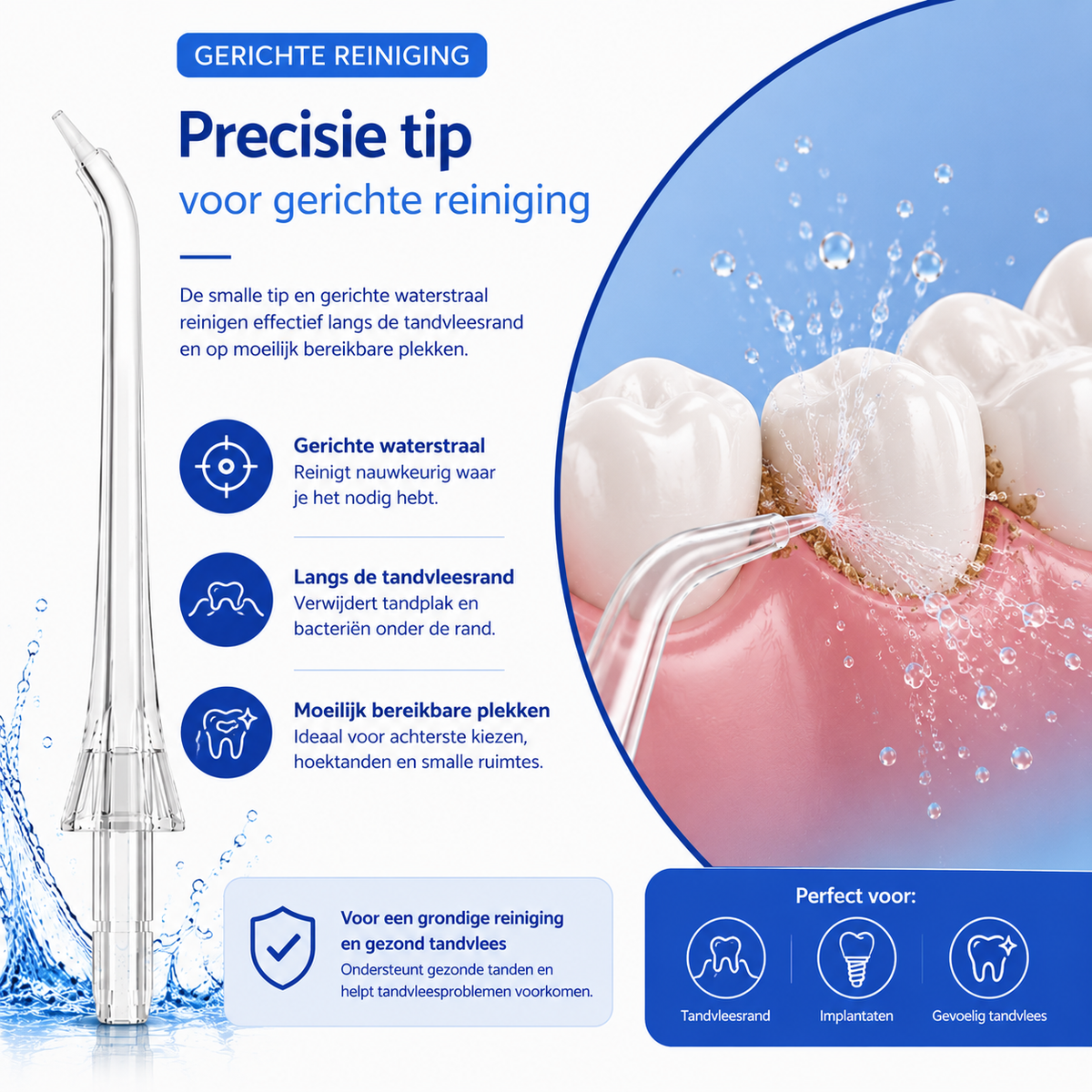 Waterflosser Opzetstukjes Dentect - 6 in 1