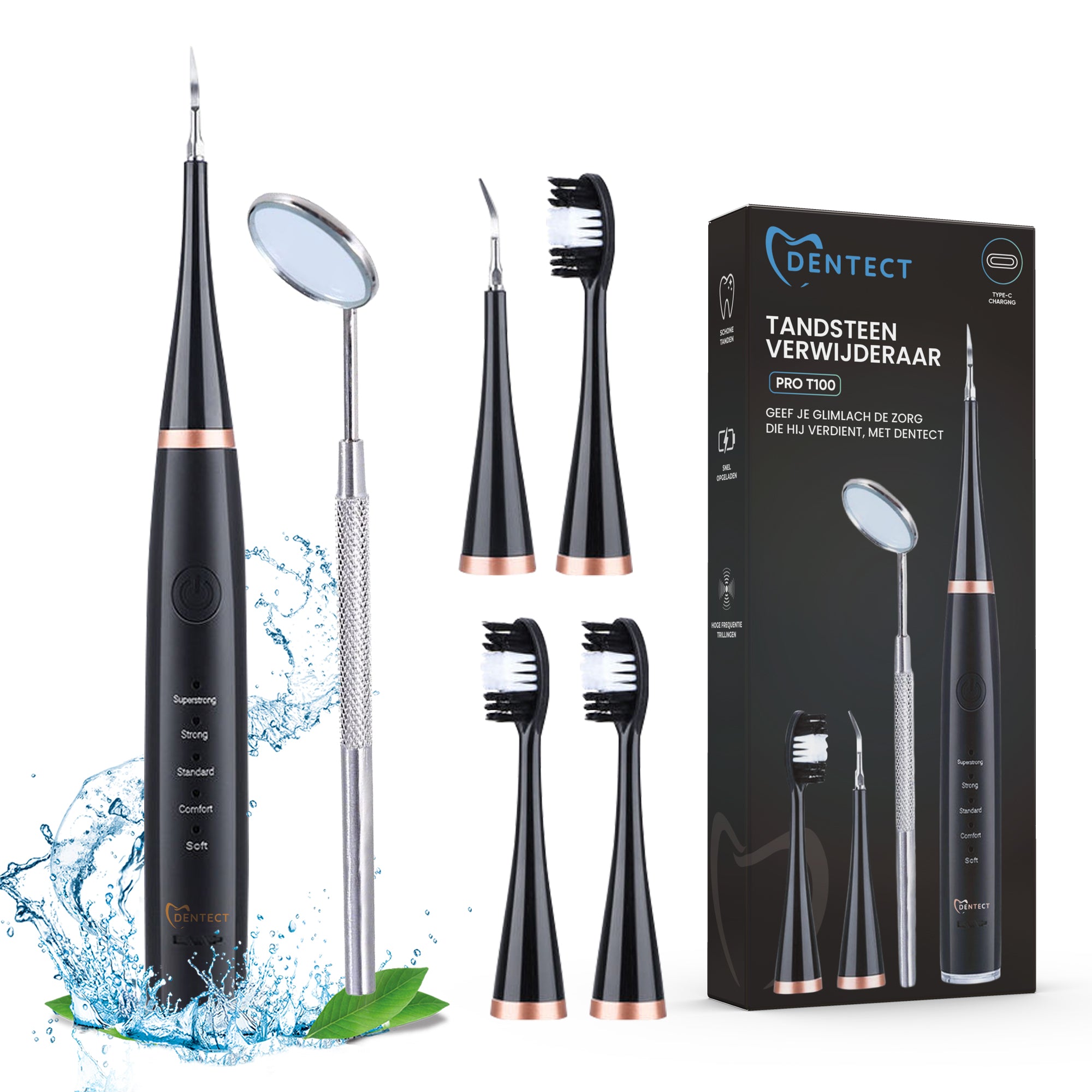 Dentect Elektrische Tandsteenverwijderaar - Zwart